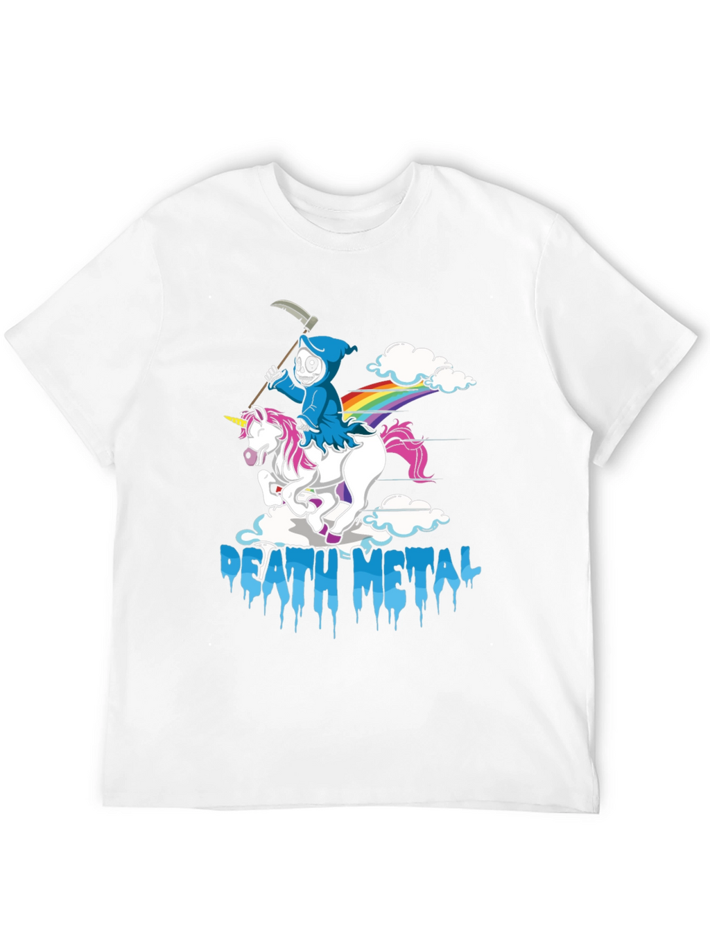 Death Metal Grim Reaper Unicorn T-Shirt