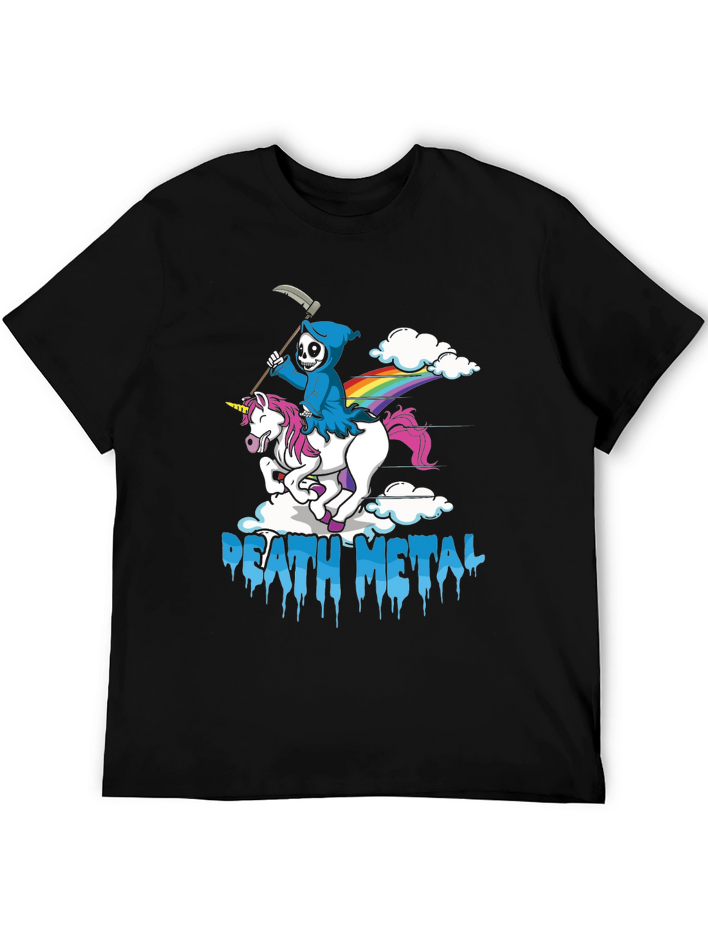 Death Metal Grim Reaper Unicorn T-Shirt