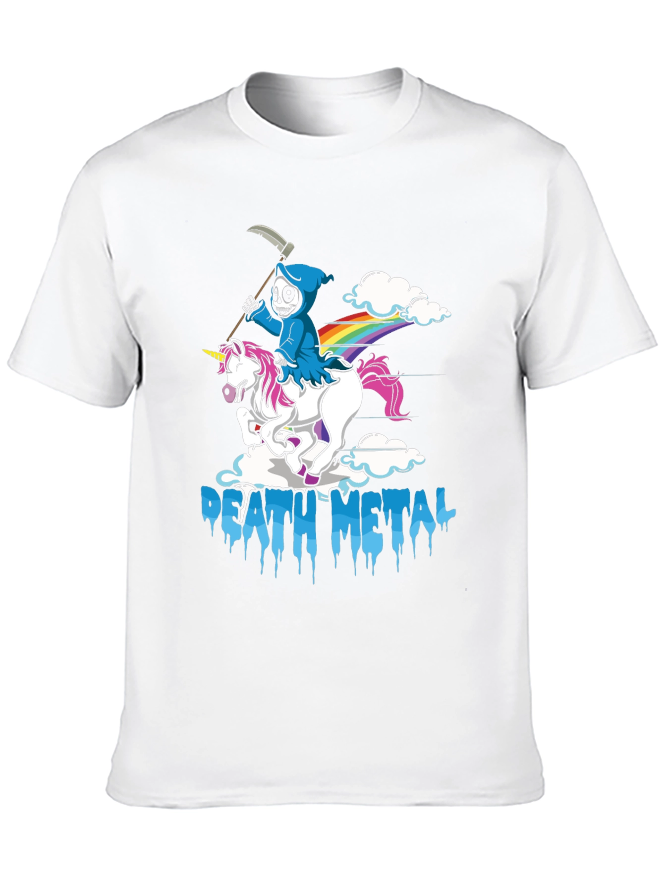 Death Metal Grim Reaper Unicorn T-Shirt
