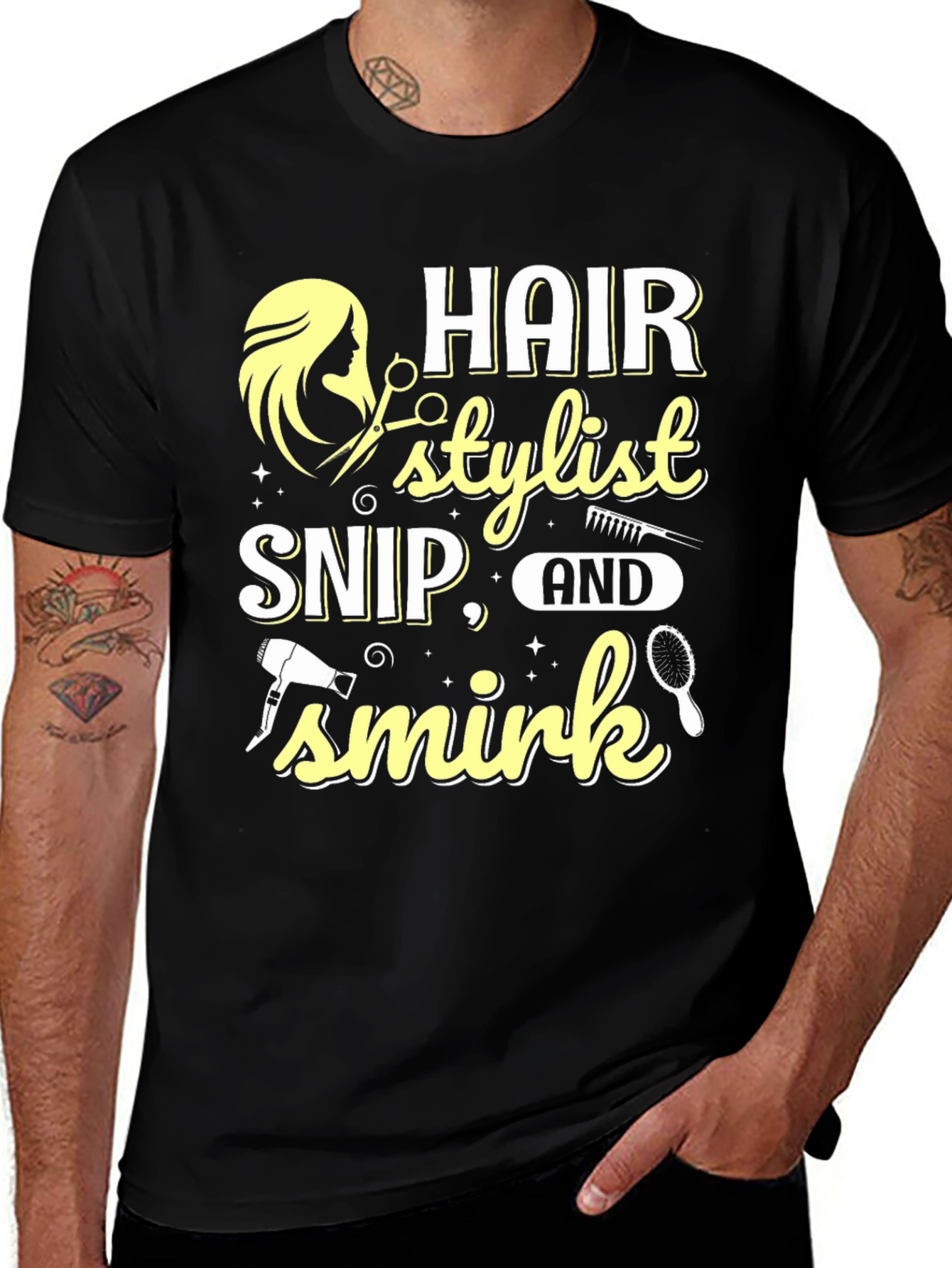 Hair Stylist Snip Smirk T-Shirt