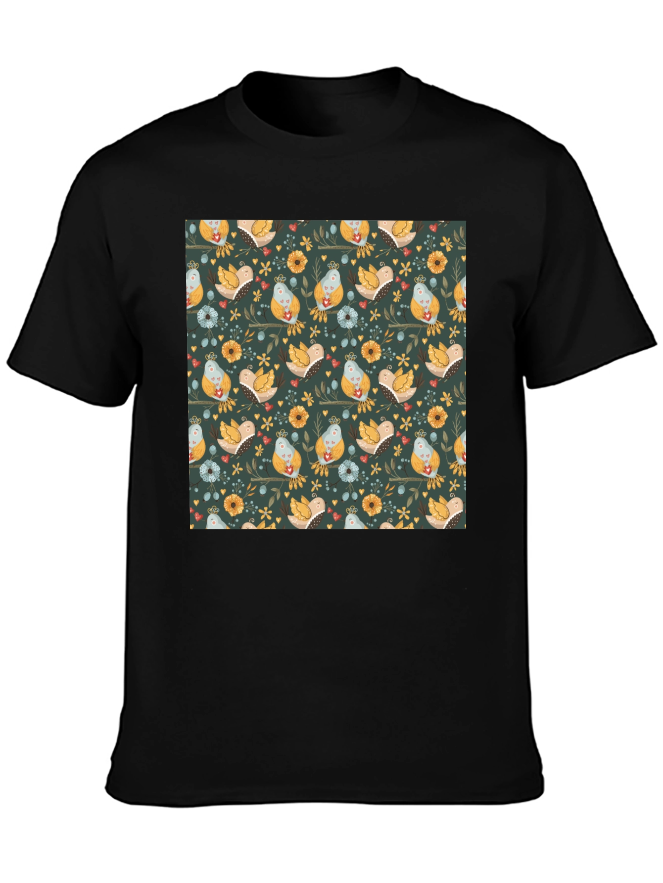 Bird & Floral Pattern Tee