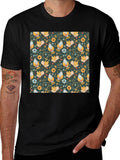 Bird & Floral Pattern Tee