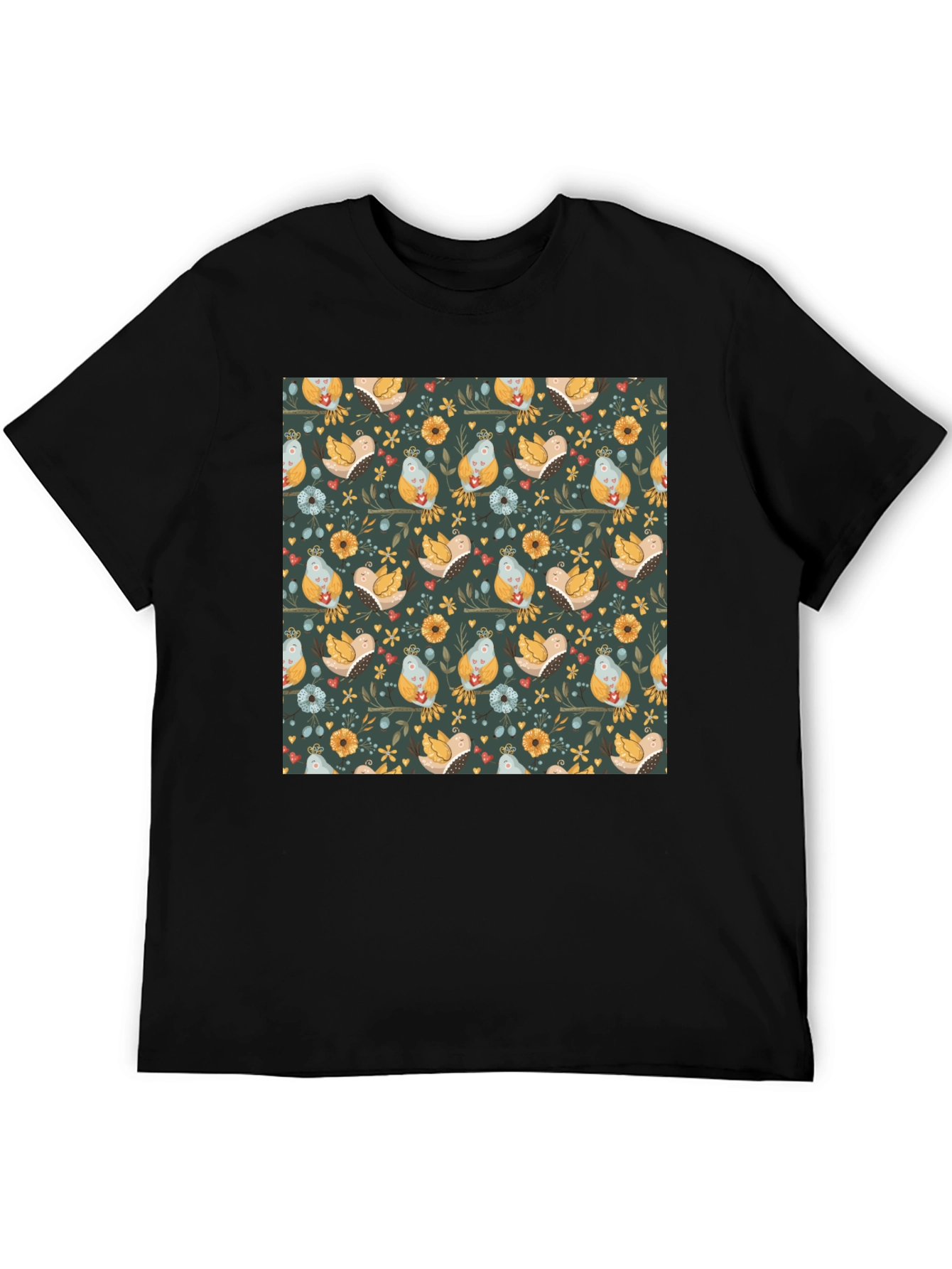 Bird & Floral Pattern Tee