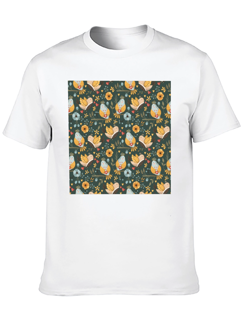 Bird & Floral Pattern Tee