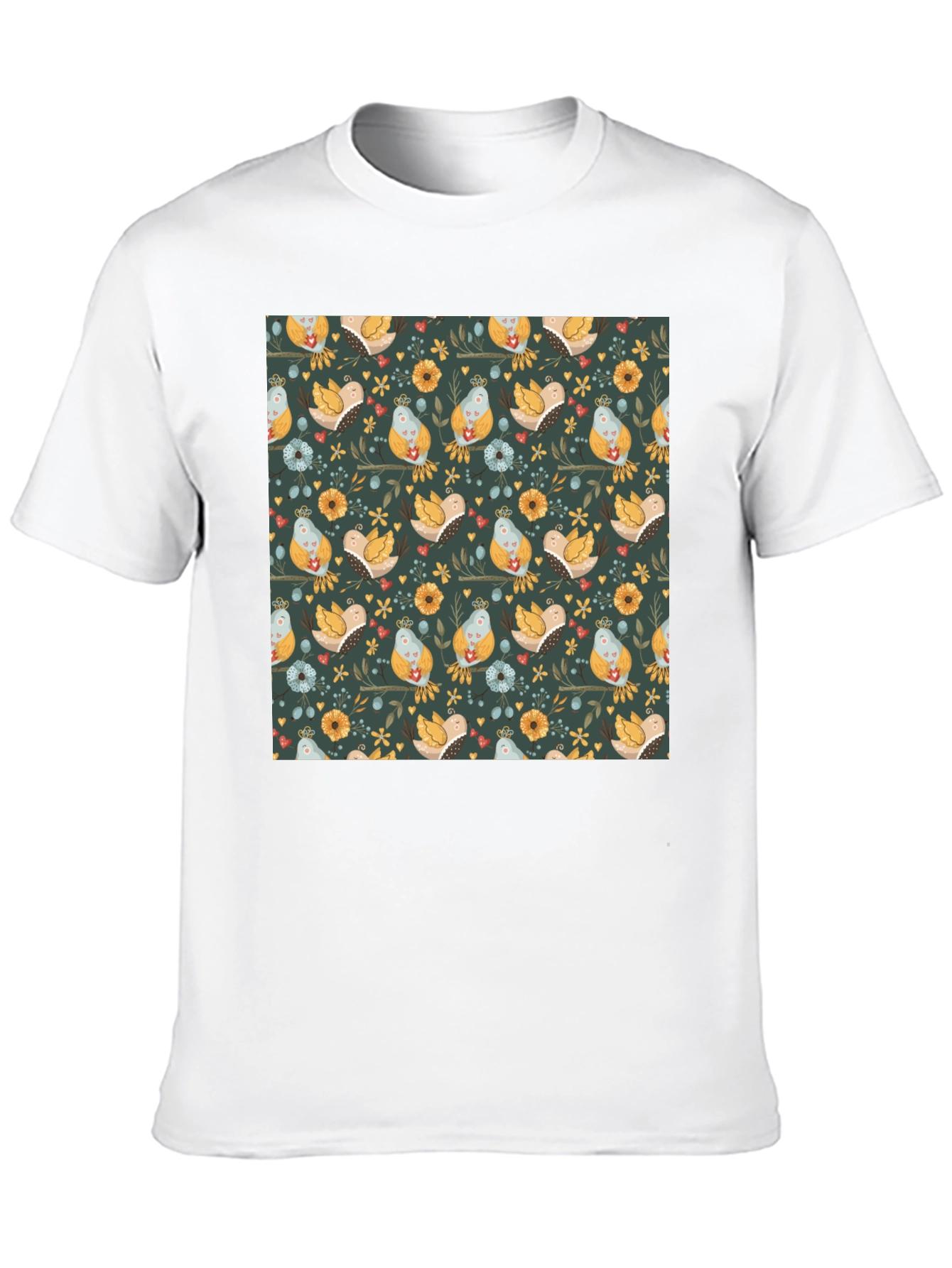 Bird & Floral Pattern Tee
