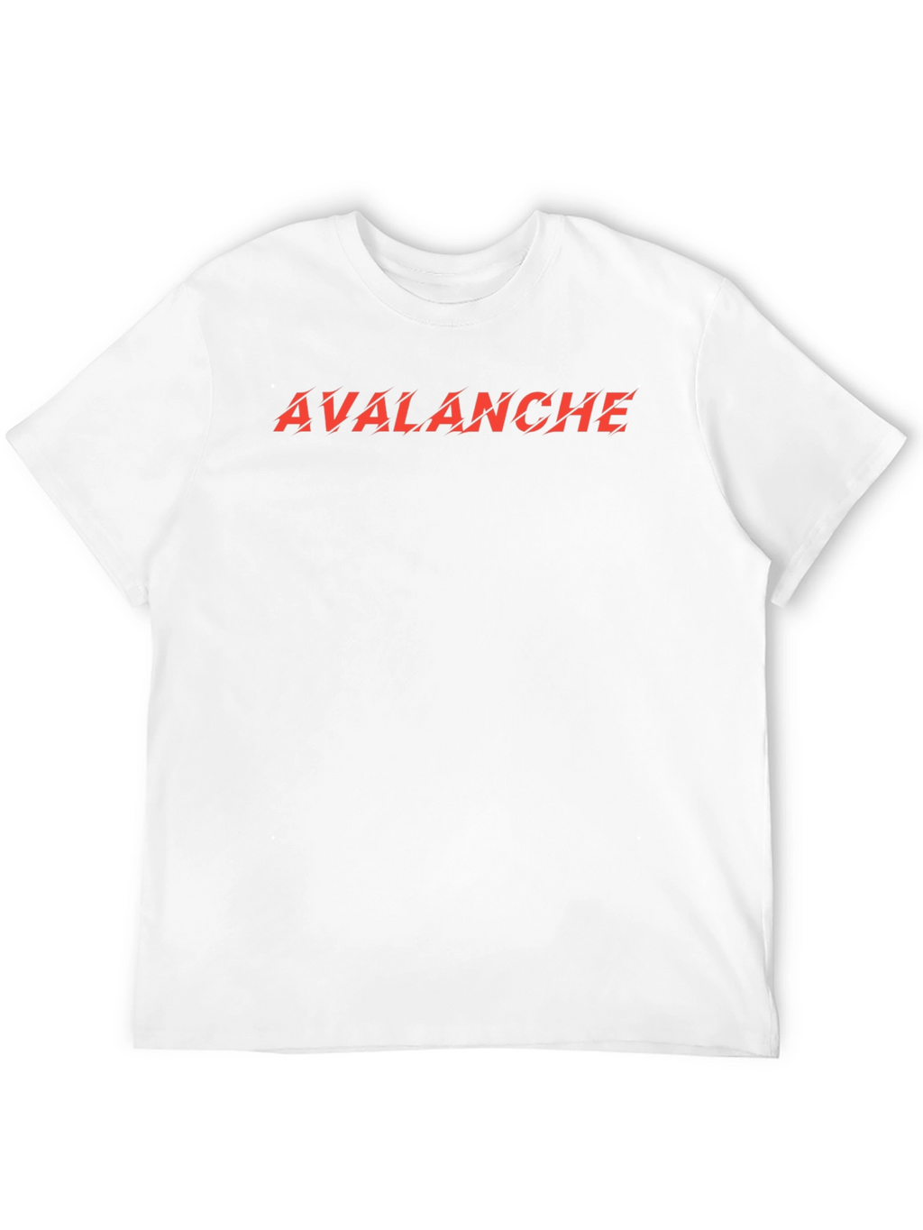 Avalanche Graphic Tee - Bold Red Print on Black