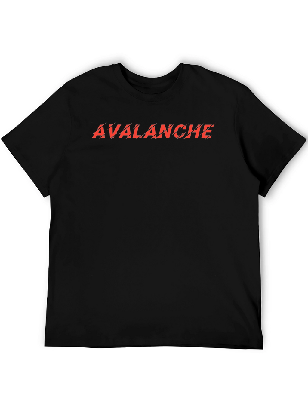 Avalanche Graphic Tee - Bold Red Print on Black