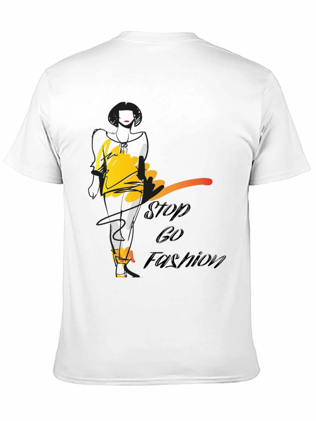 Stylish Stop & Go Fashion Black Graphic Tee