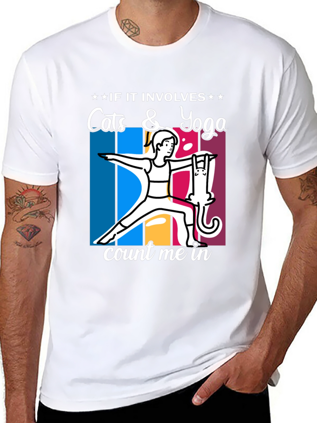 Cats & Yoga T-Shirt: Count Me In!