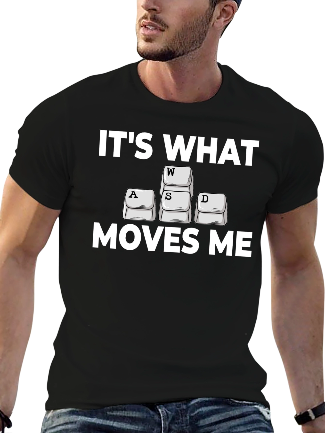 Gamer T-Shirt: Its What Moves Me WASD Design