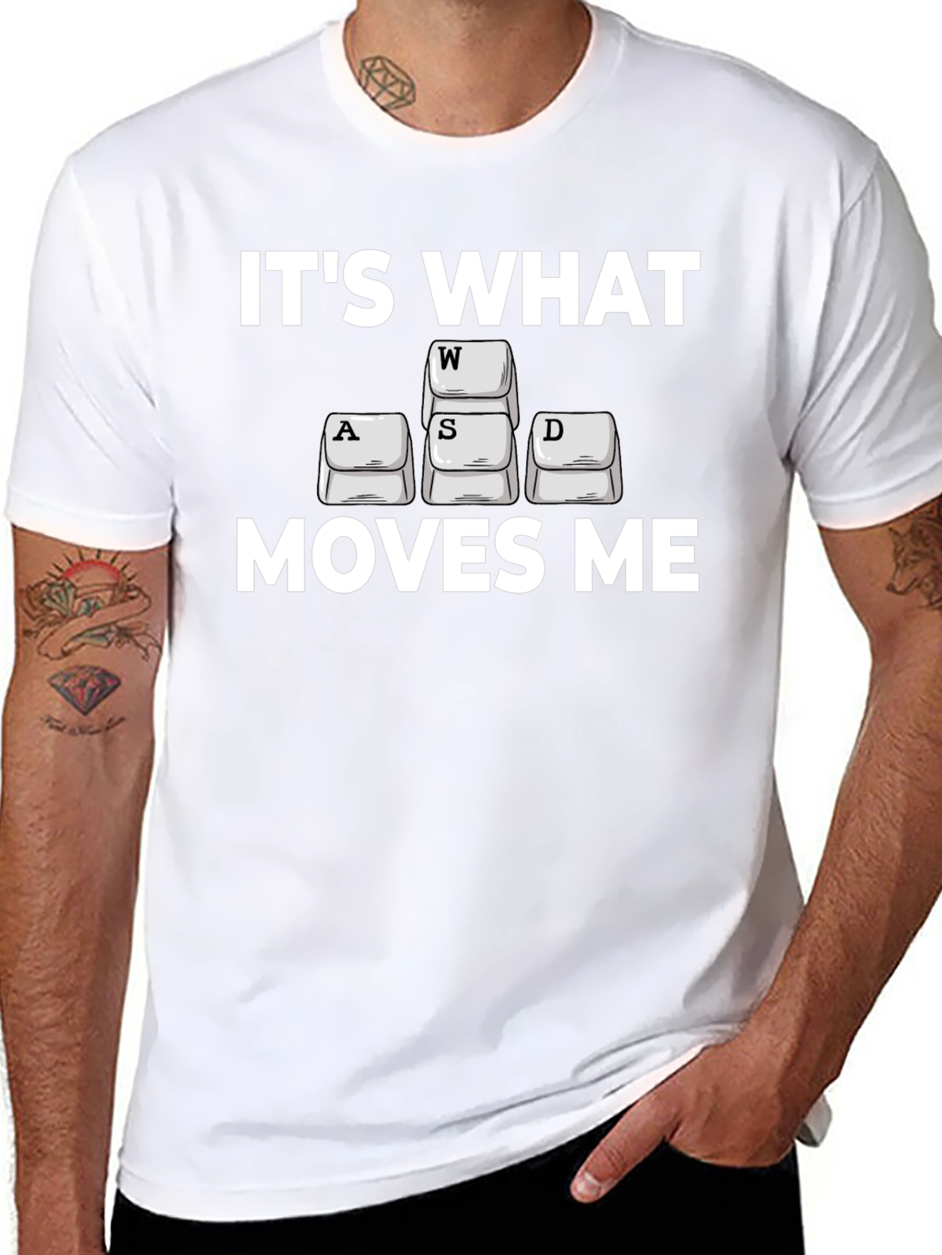 Gamer T-Shirt: Its What Moves Me WASD Design