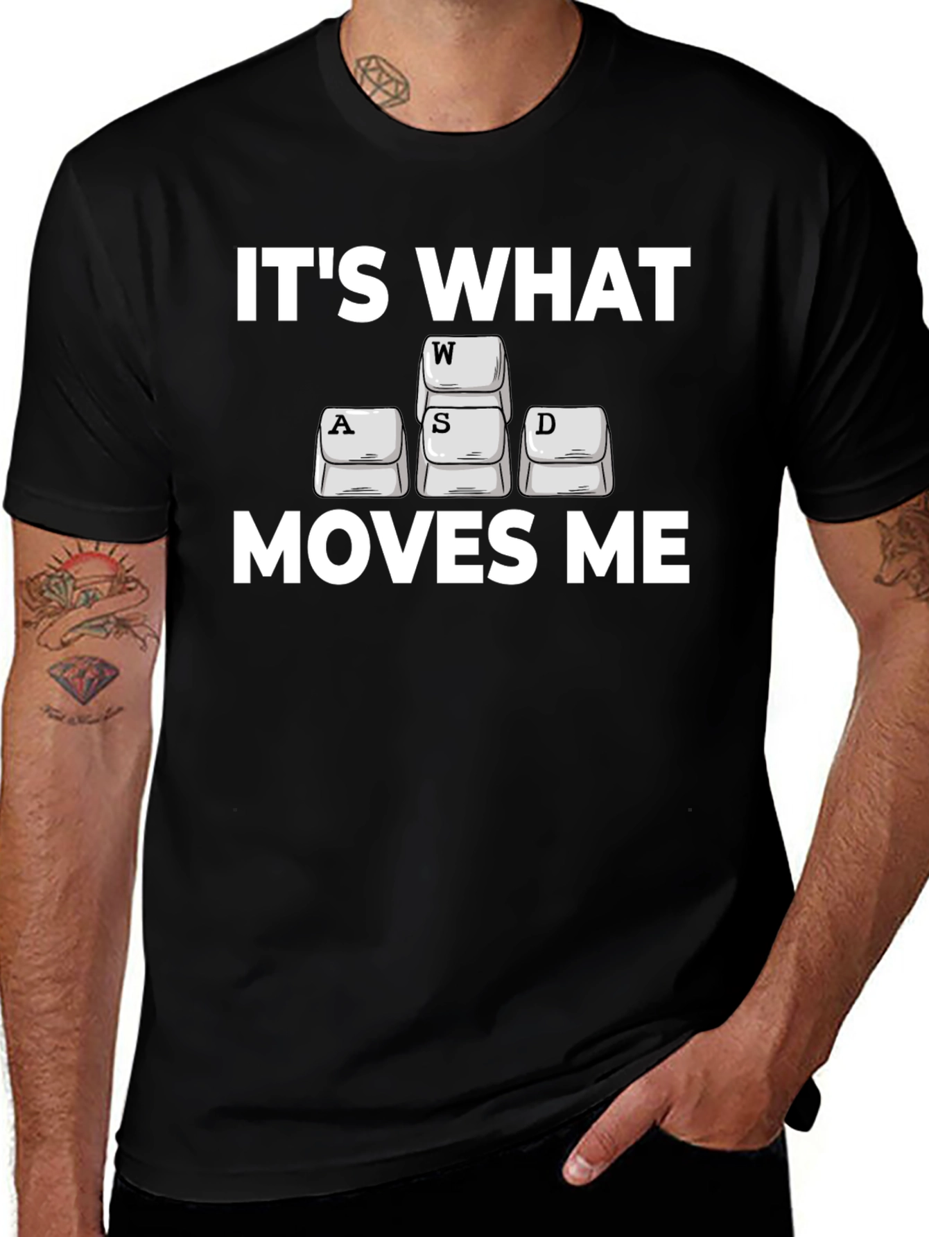 Gamer T-Shirt: Its What Moves Me WASD Design