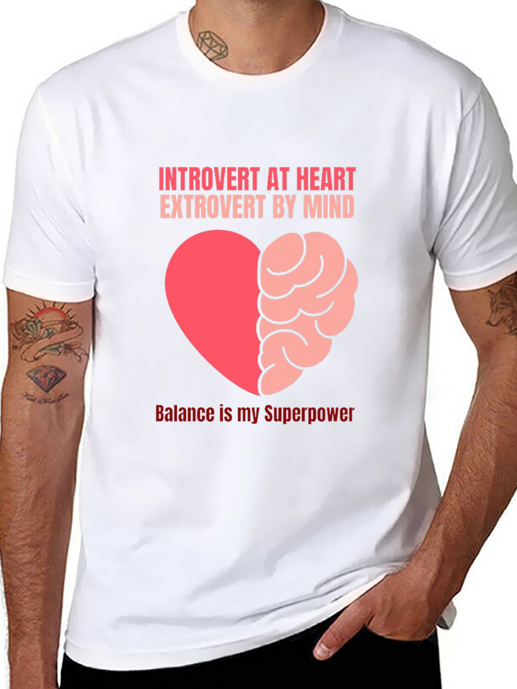 Introvert Heart Extrovert Mind T-Shirt