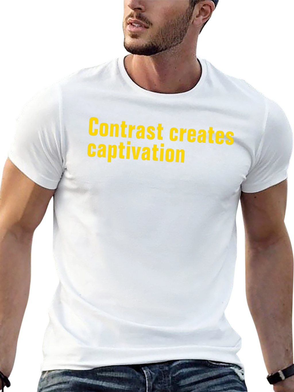 Contrast Creates Captivation Black T-Shirt