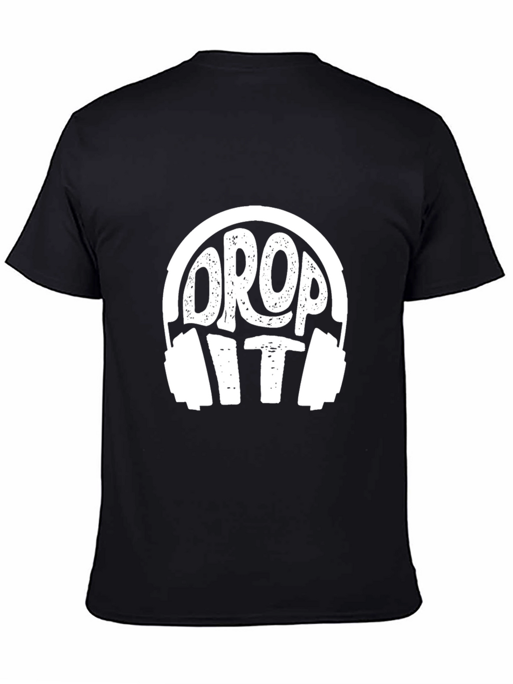 Drop It Headphones Black Graphic T-Shirt