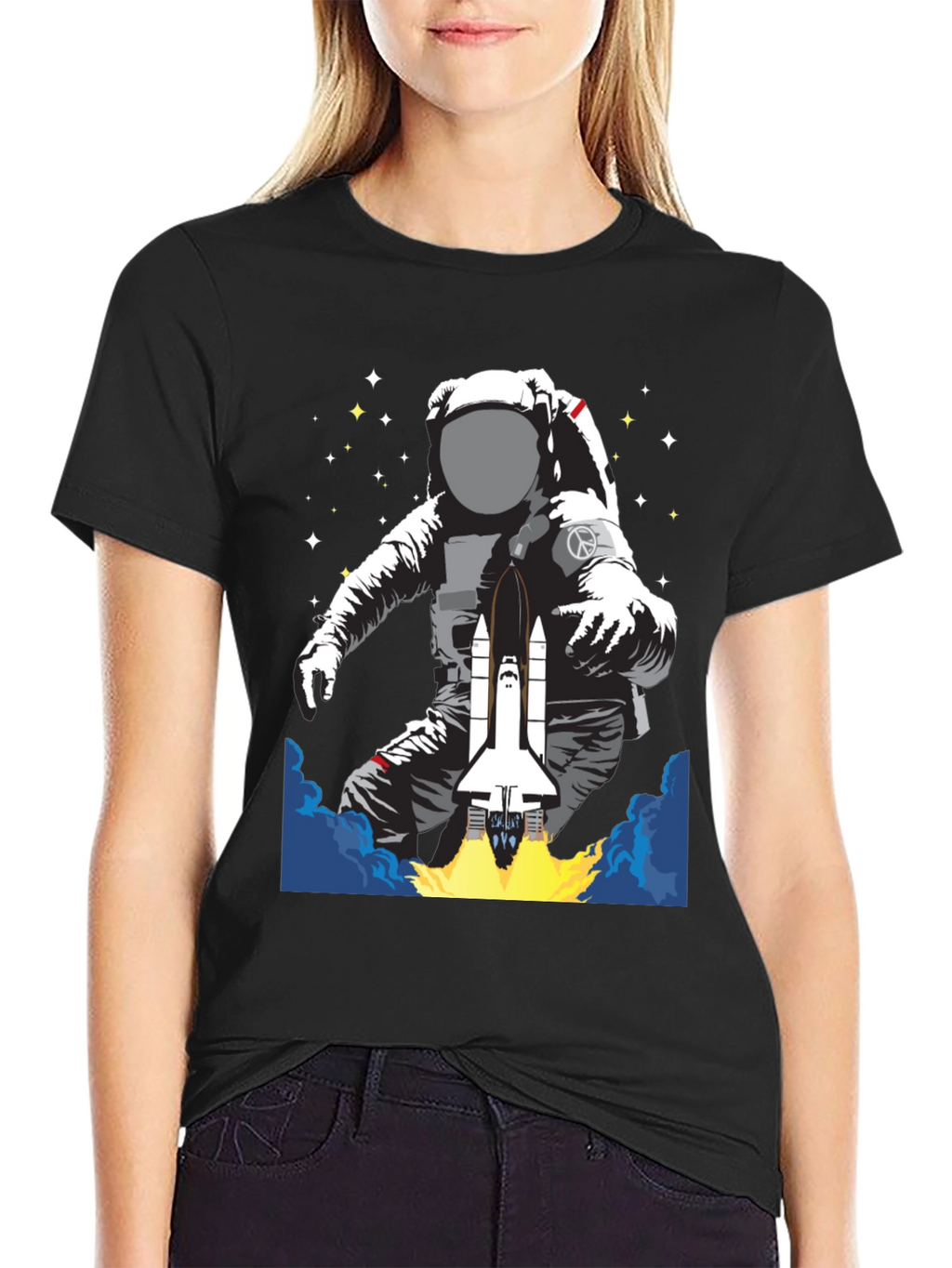 Astronaut Space Shuttle Graphic T-Shirt