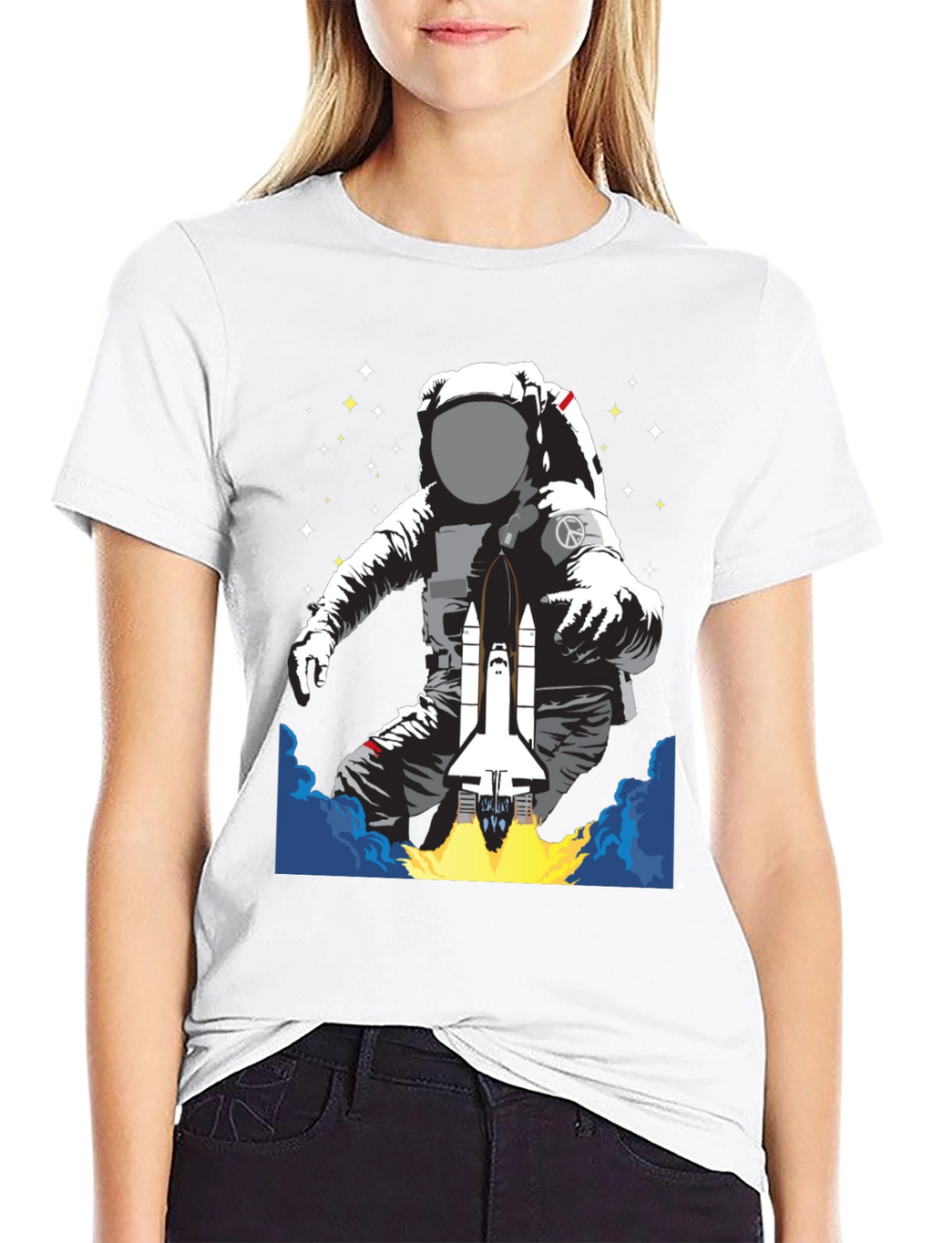 Astronaut Space Shuttle Graphic T-Shirt