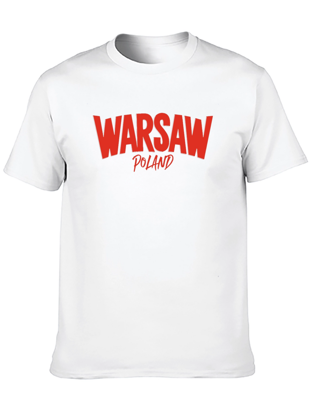 Warsaw Poland T-Shirt Black Cotton Tee