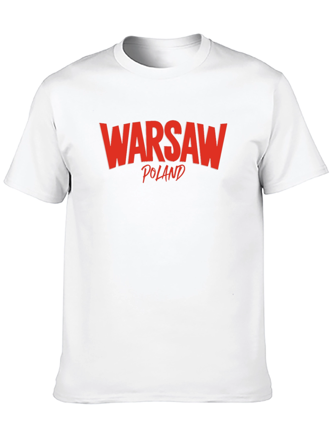 Warsaw Poland T-Shirt Black Cotton Tee