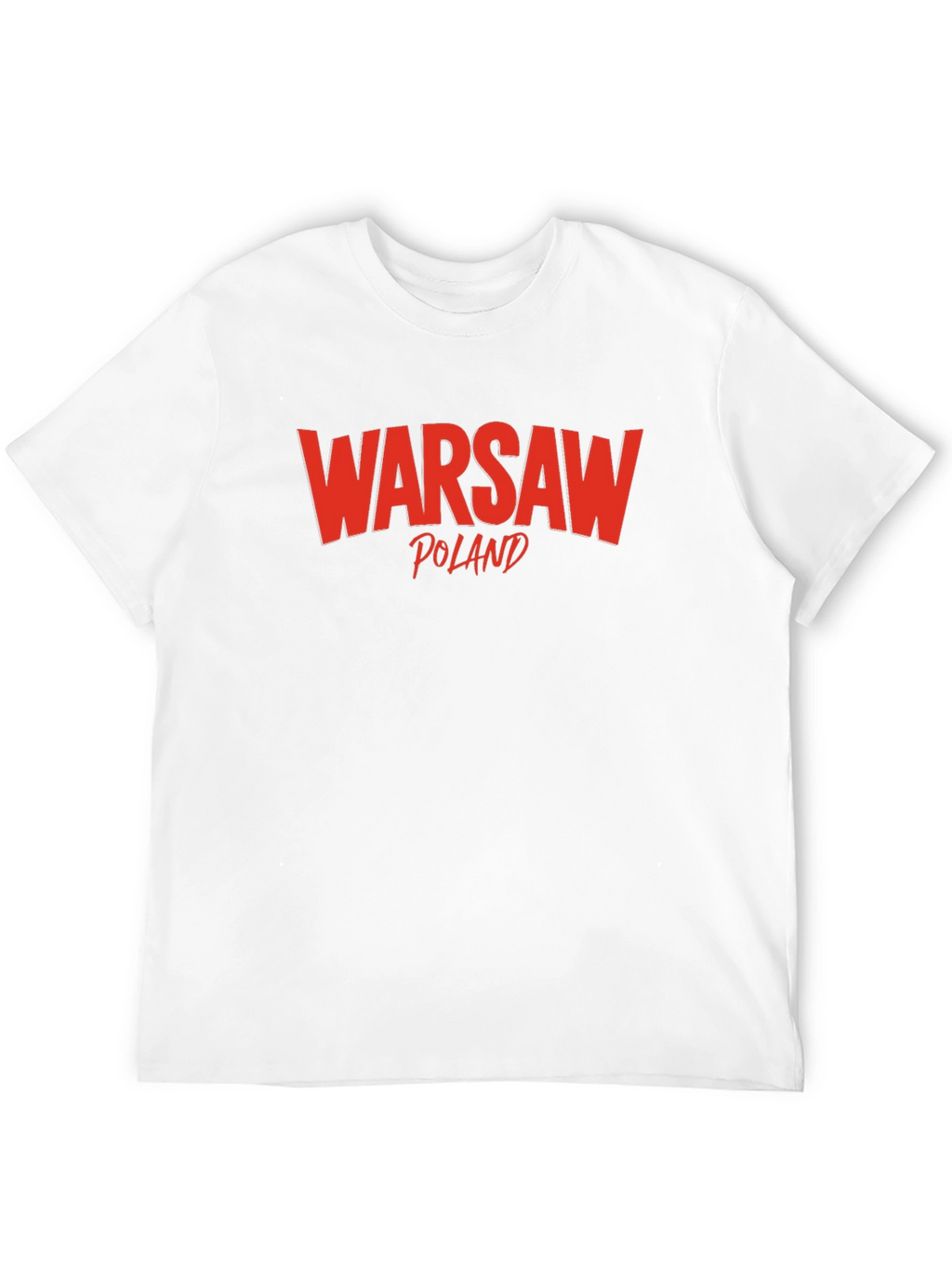 Warsaw Poland T-Shirt Black Cotton Tee
