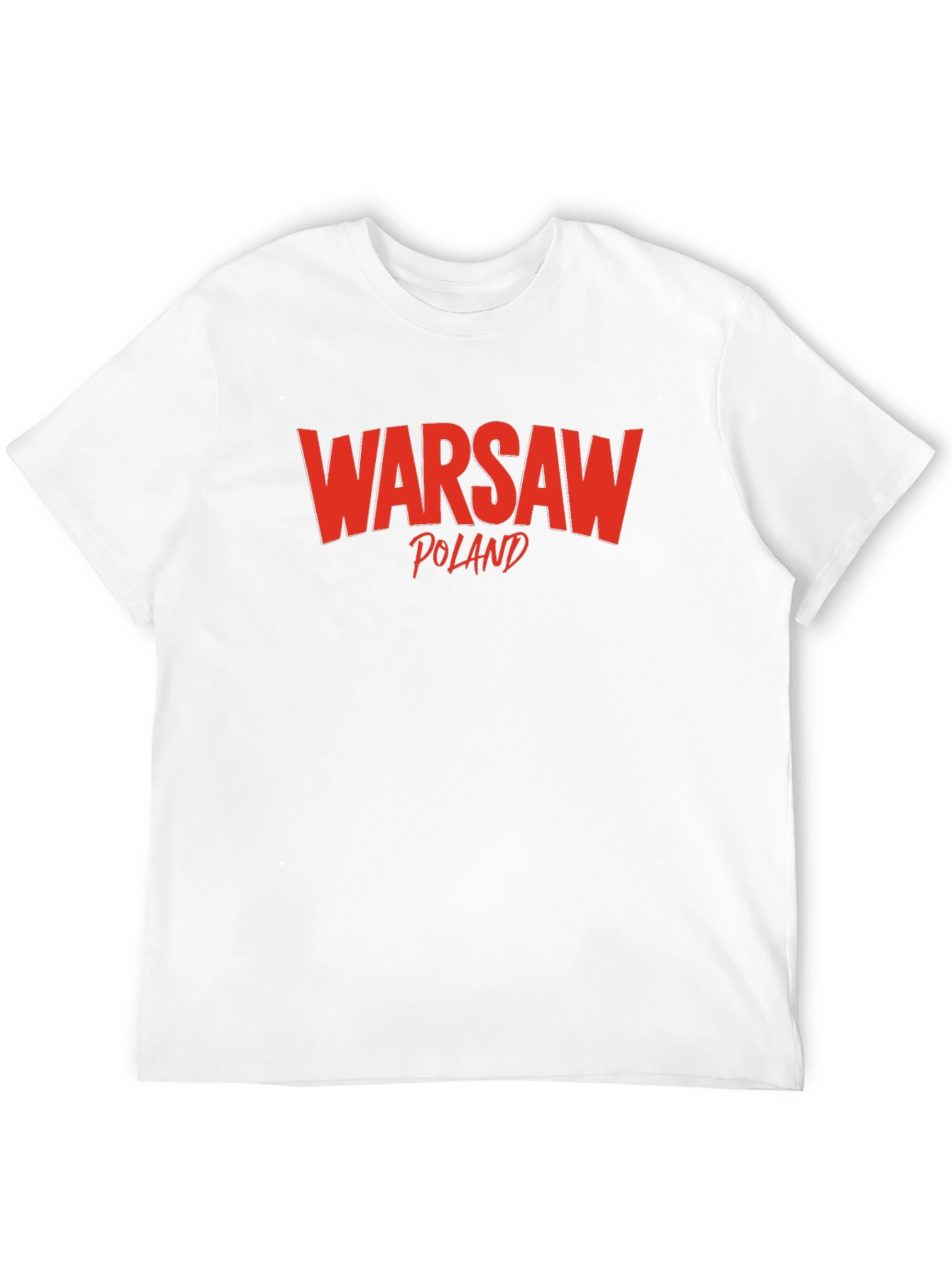 Warsaw Poland T-Shirt Black Cotton Tee