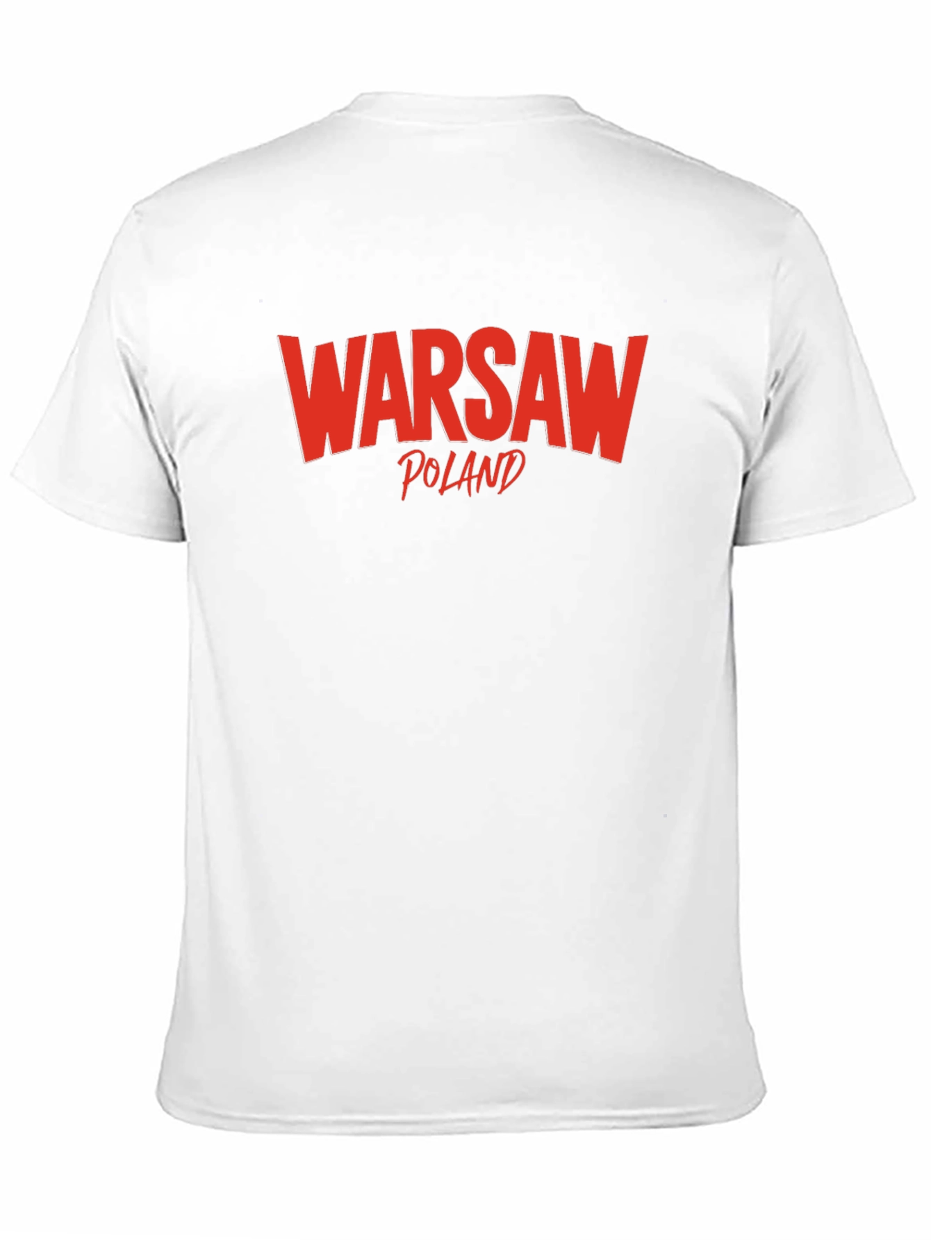 Warsaw Poland T-Shirt Black Cotton Tee