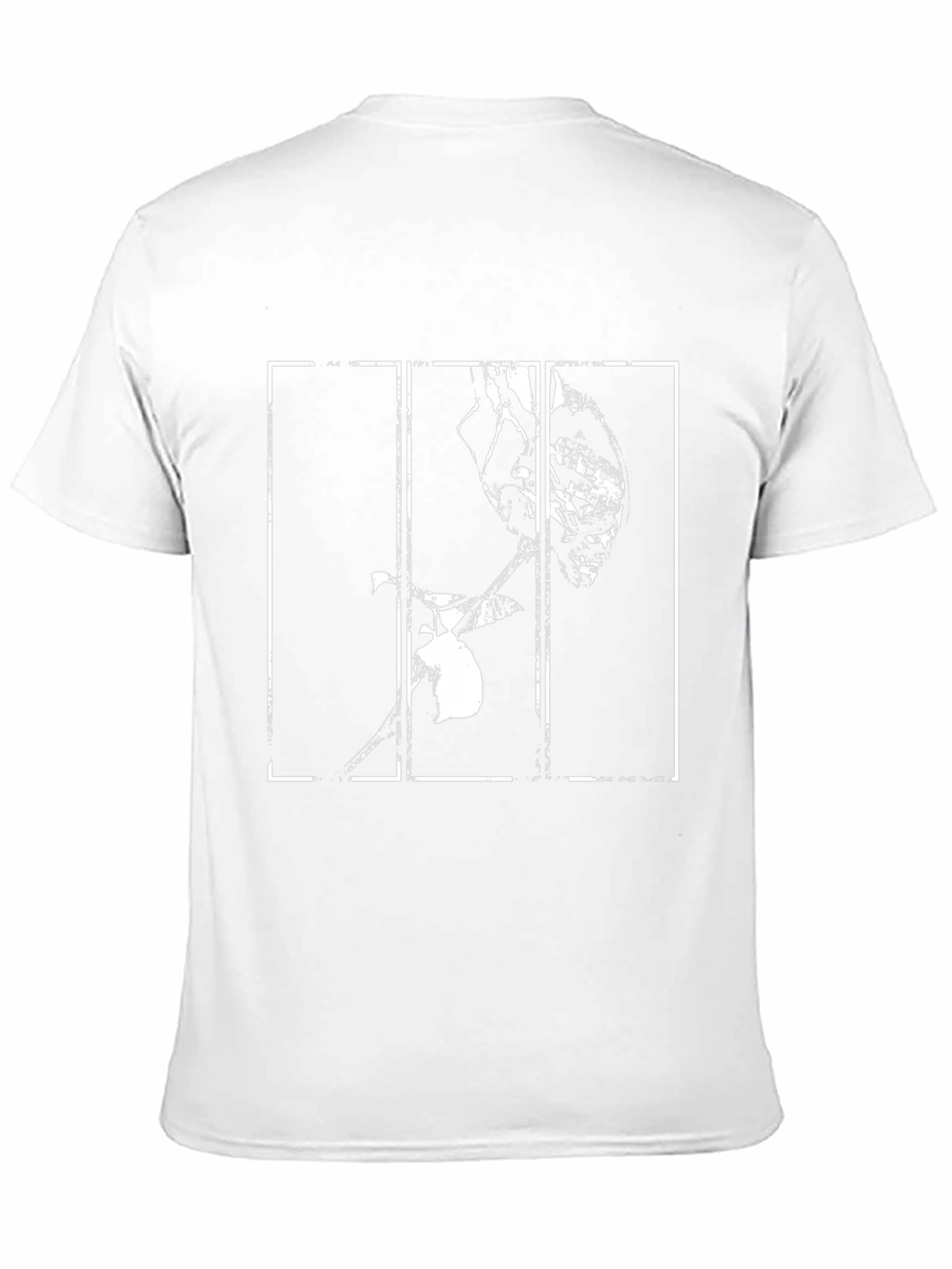 Abstract Rose Graphic Print Black T-Shirt