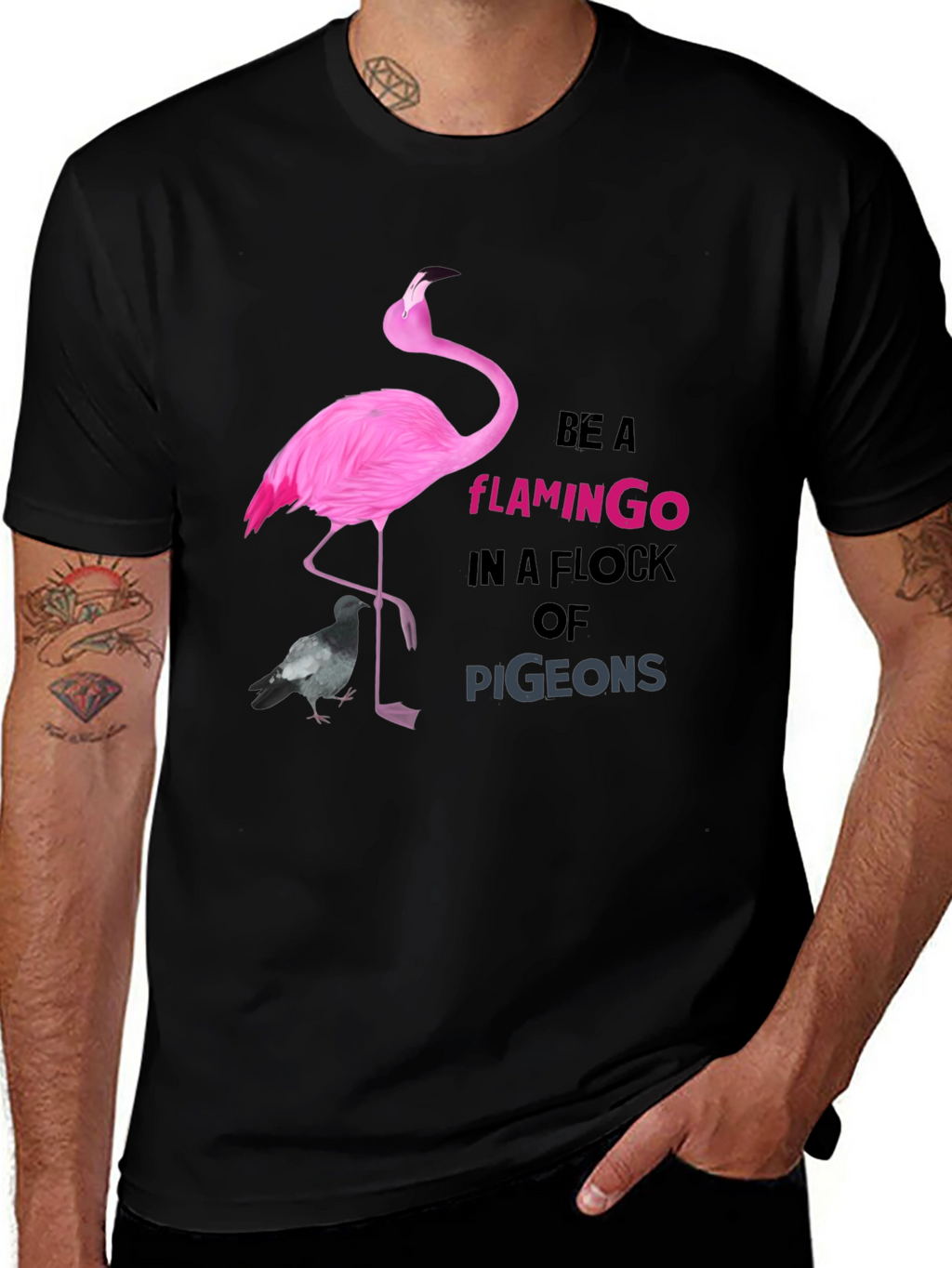 Be a Flamingo Tee - Unique Graphic T-Shirt