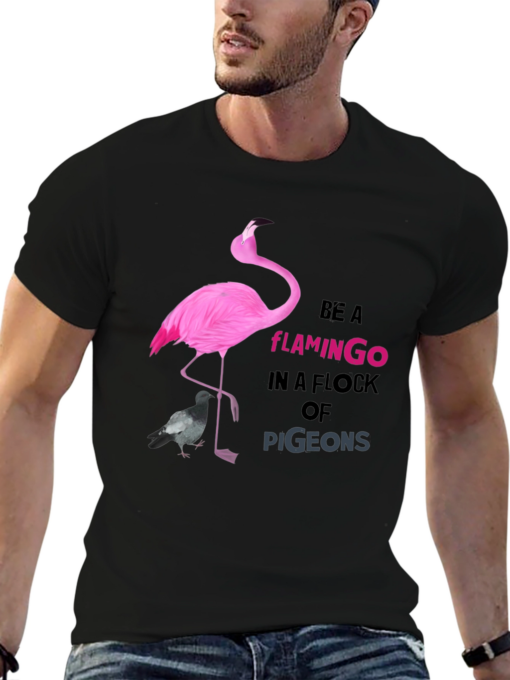 Be a Flamingo Tee - Unique Graphic T-Shirt