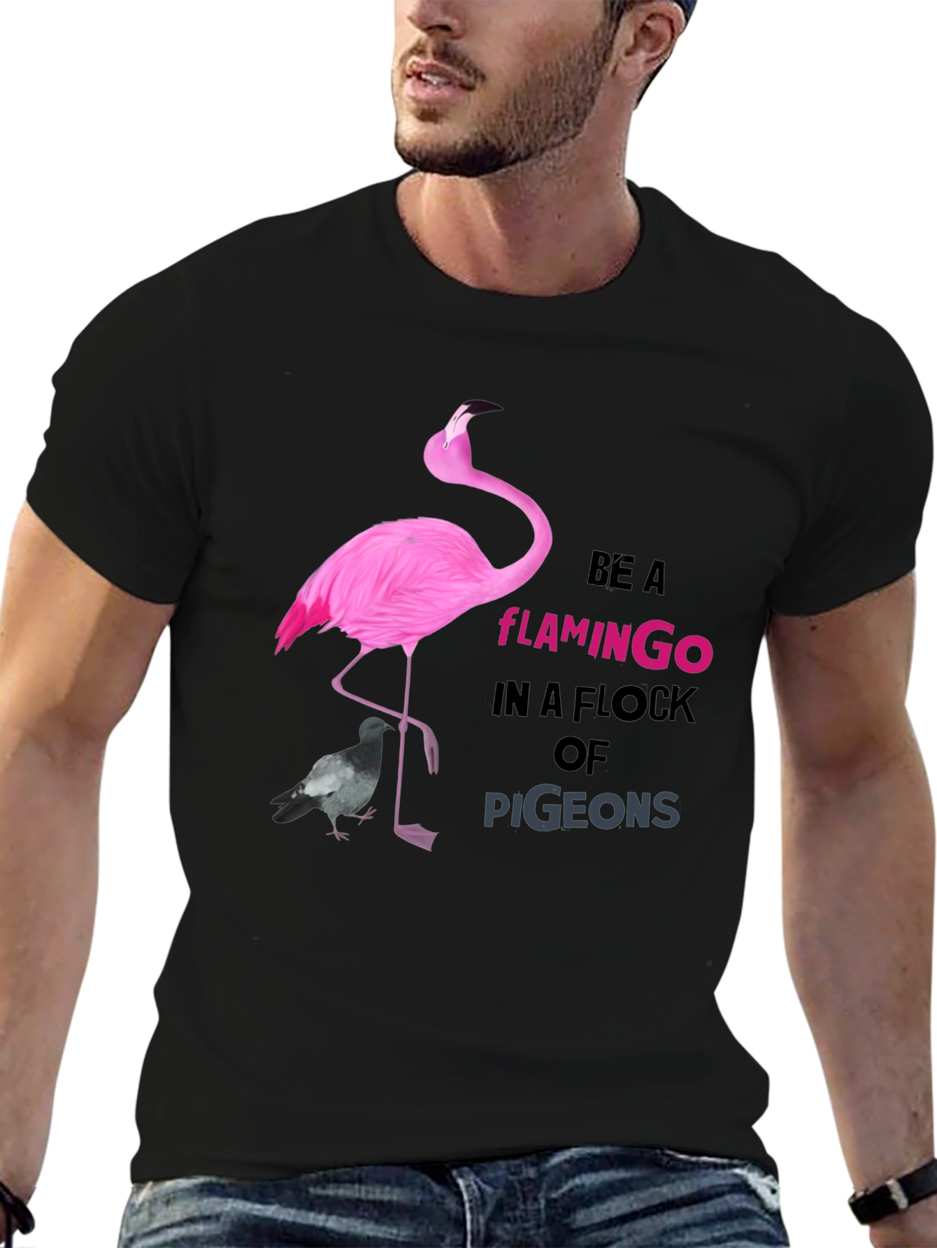 Be a Flamingo Tee - Unique Graphic T-Shirt