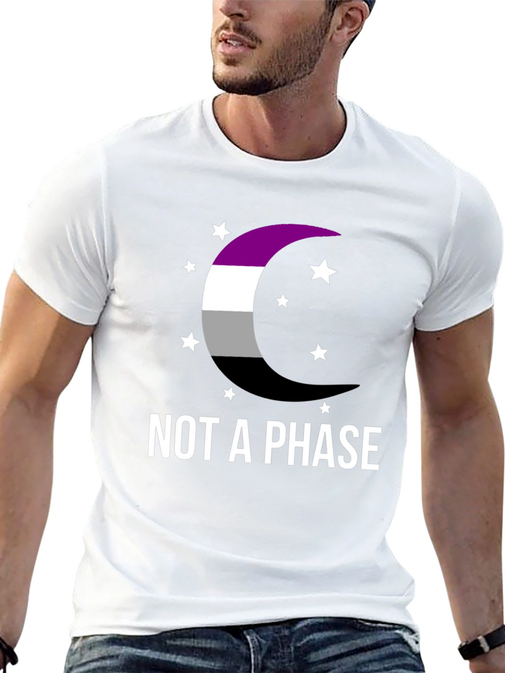 Asexual Pride Moon T-Shirt - Not A Phase