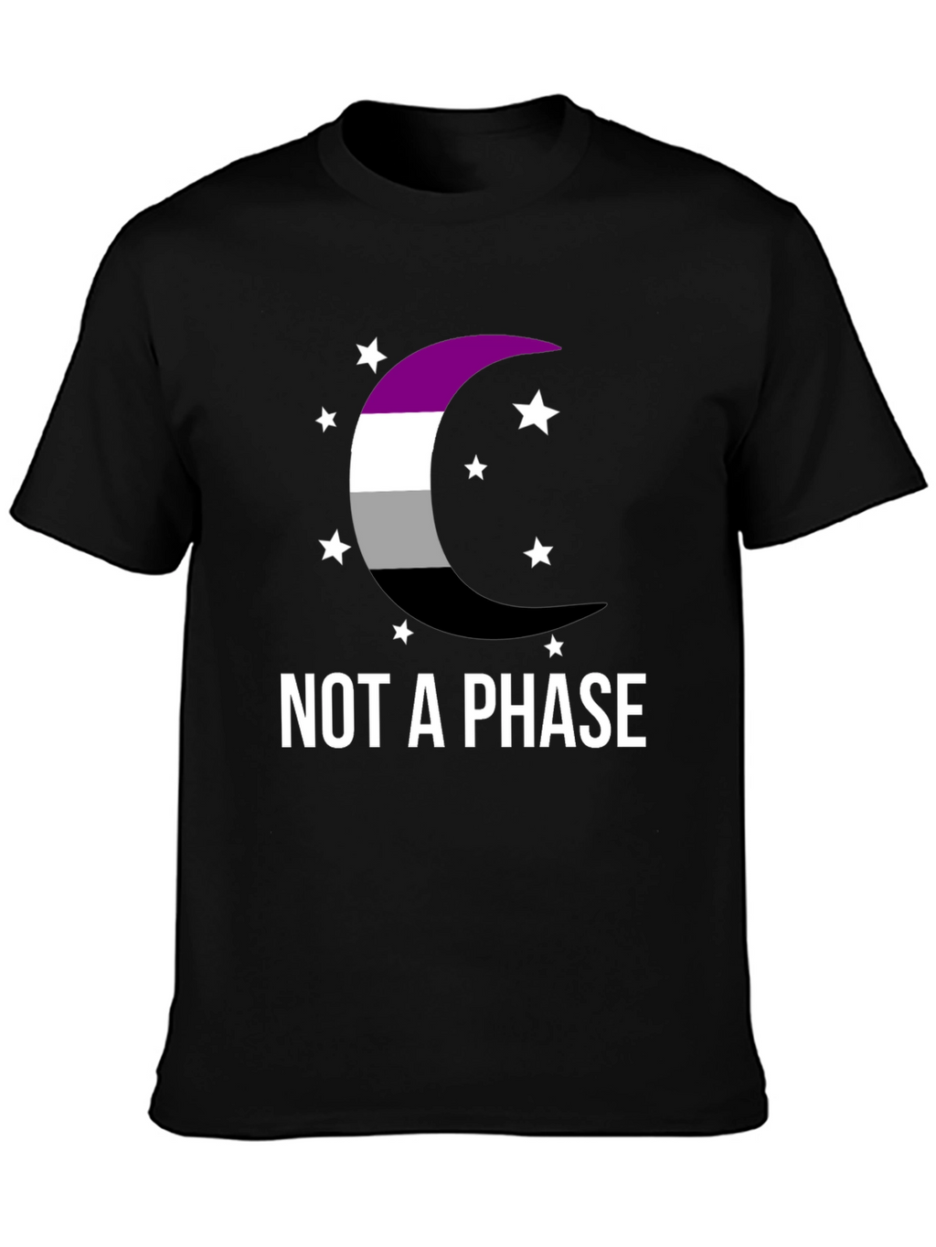 Asexual Pride Moon T-Shirt - Not A Phase