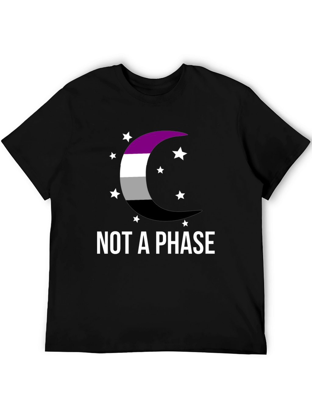 Asexual Pride Moon T-Shirt - Not A Phase