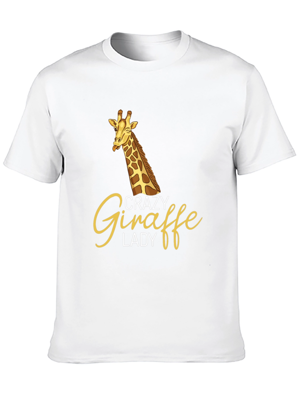 Crazy Giraffe Lady Black Graphic Tee