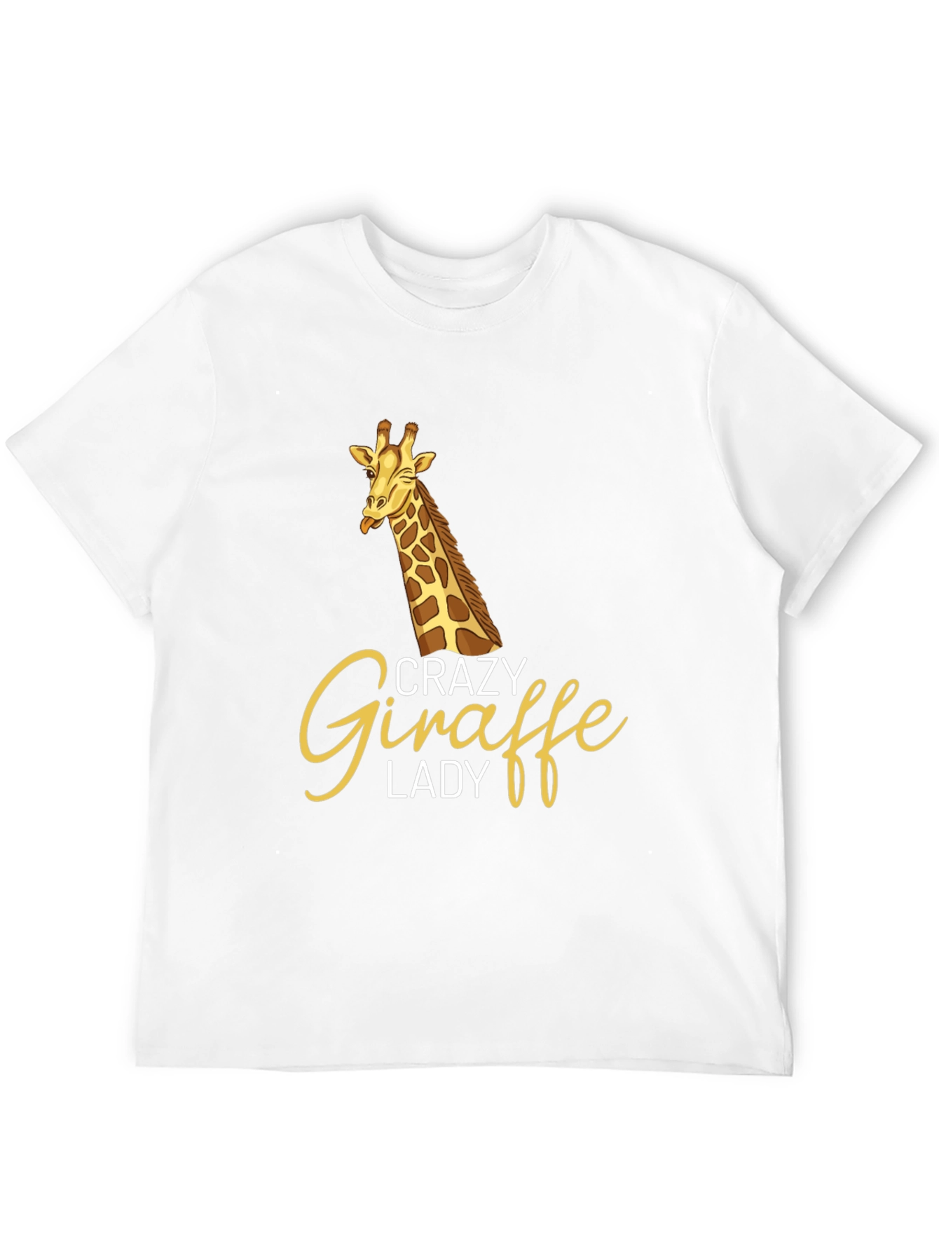 Crazy Giraffe Lady Black Graphic Tee