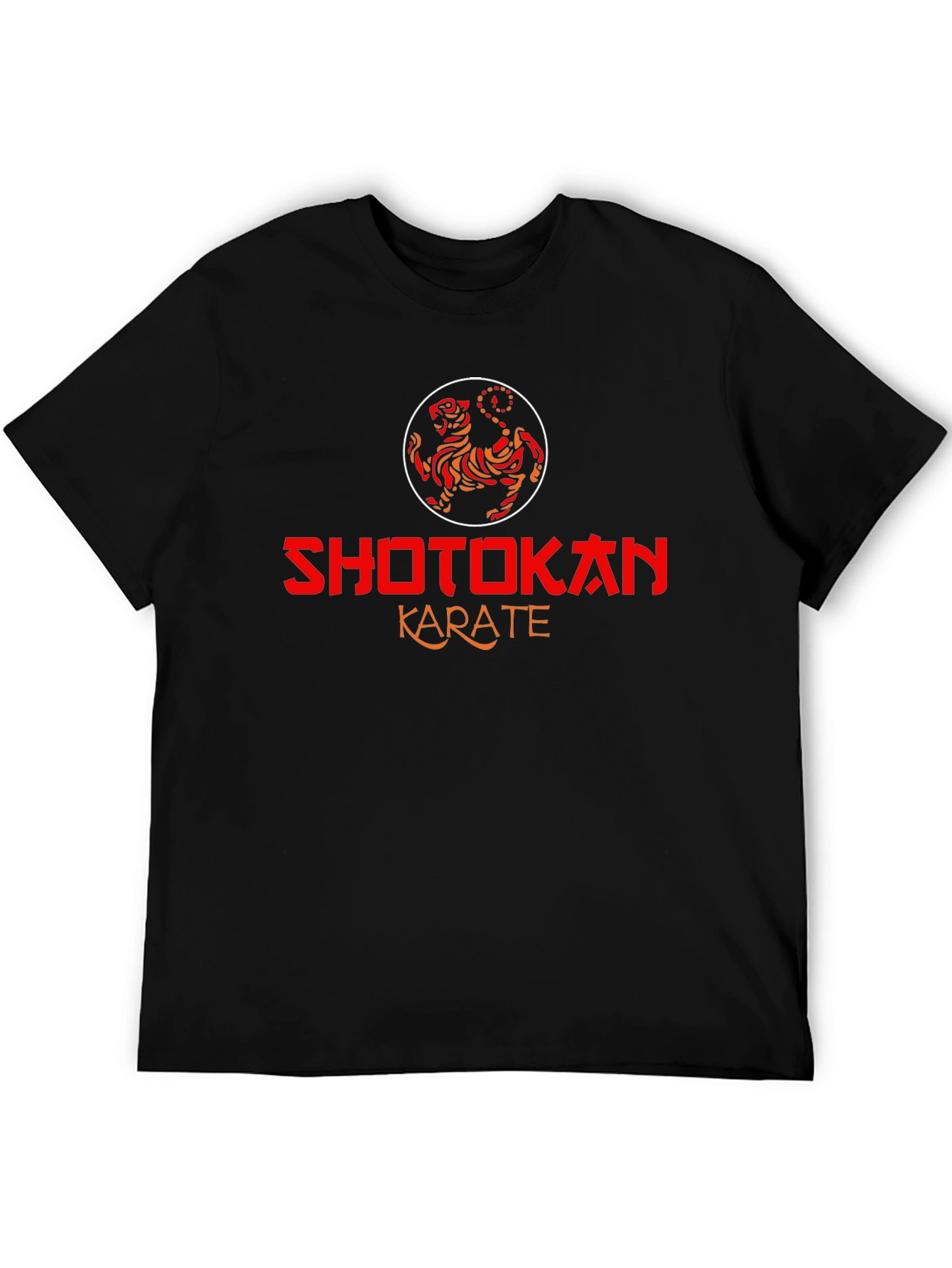 Shotokan Karate Black T-Shirt Tiger Logo