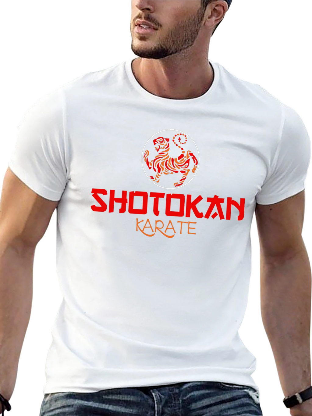 Shotokan Karate Black T-Shirt Tiger Logo