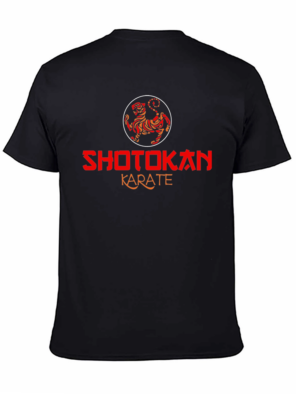 Shotokan Karate Black T-Shirt Tiger Logo