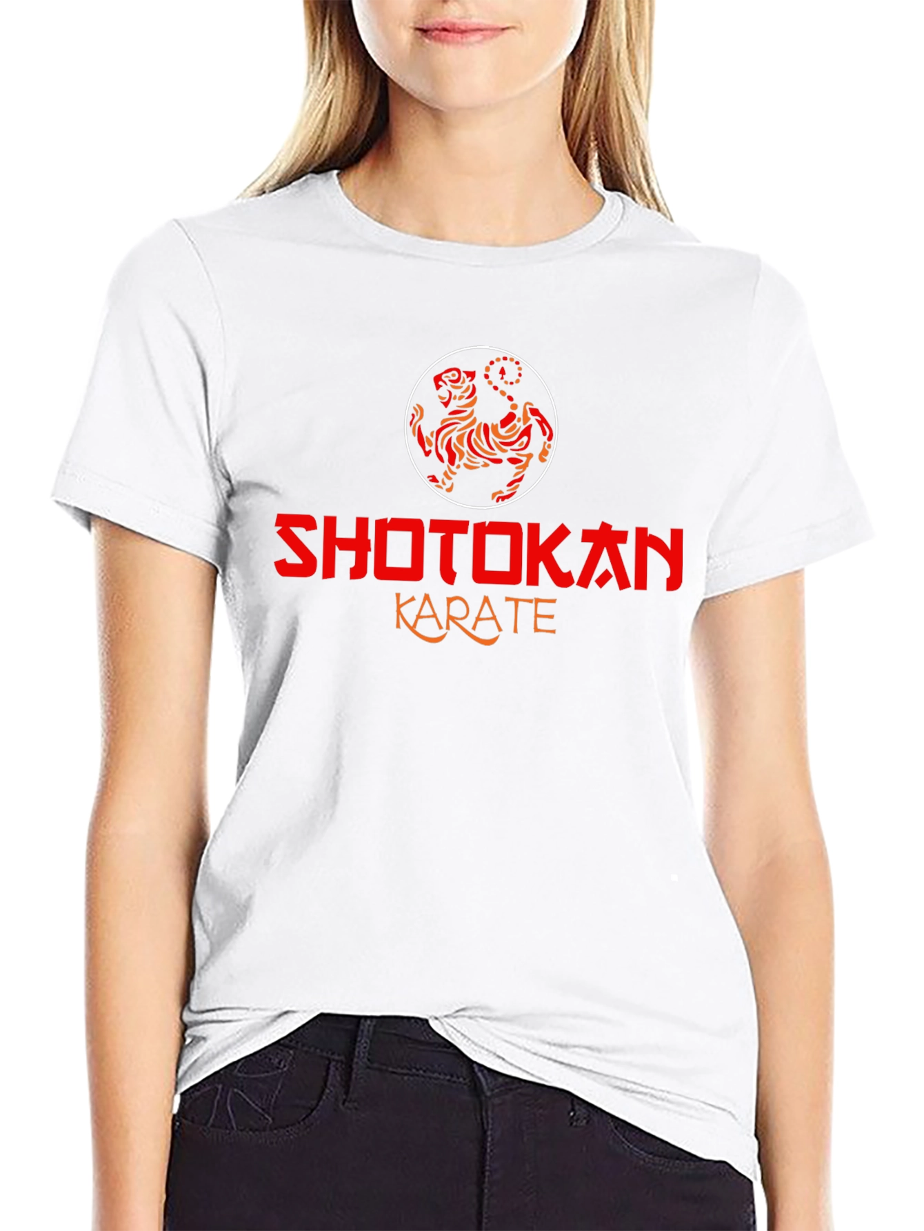 Shotokan Karate Black T-Shirt Tiger Logo