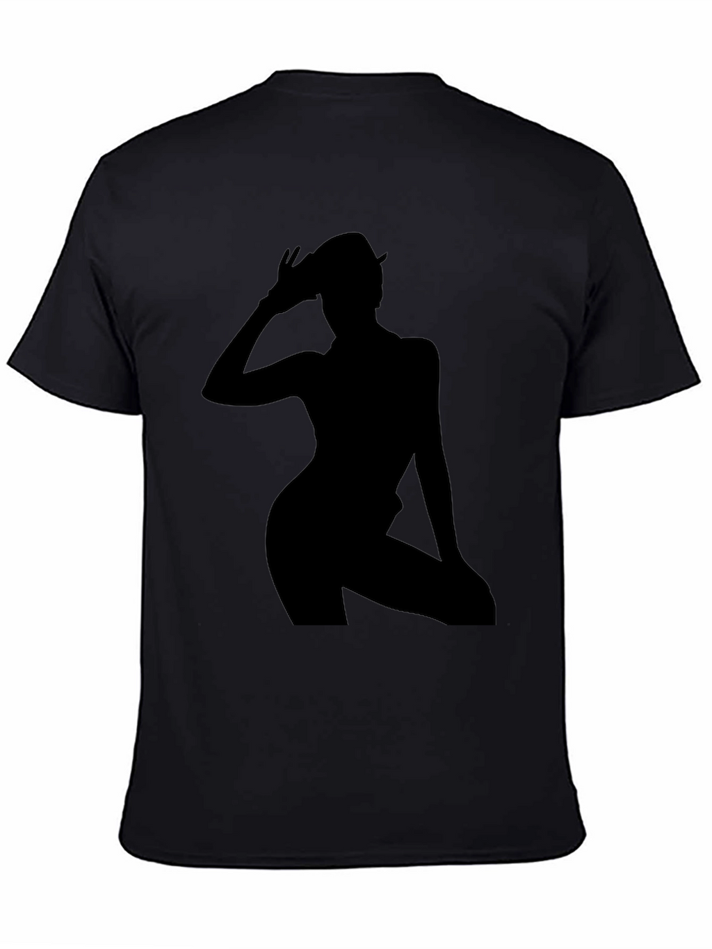 Silhouette Graphic Tee - Trendy Black T-Shirt