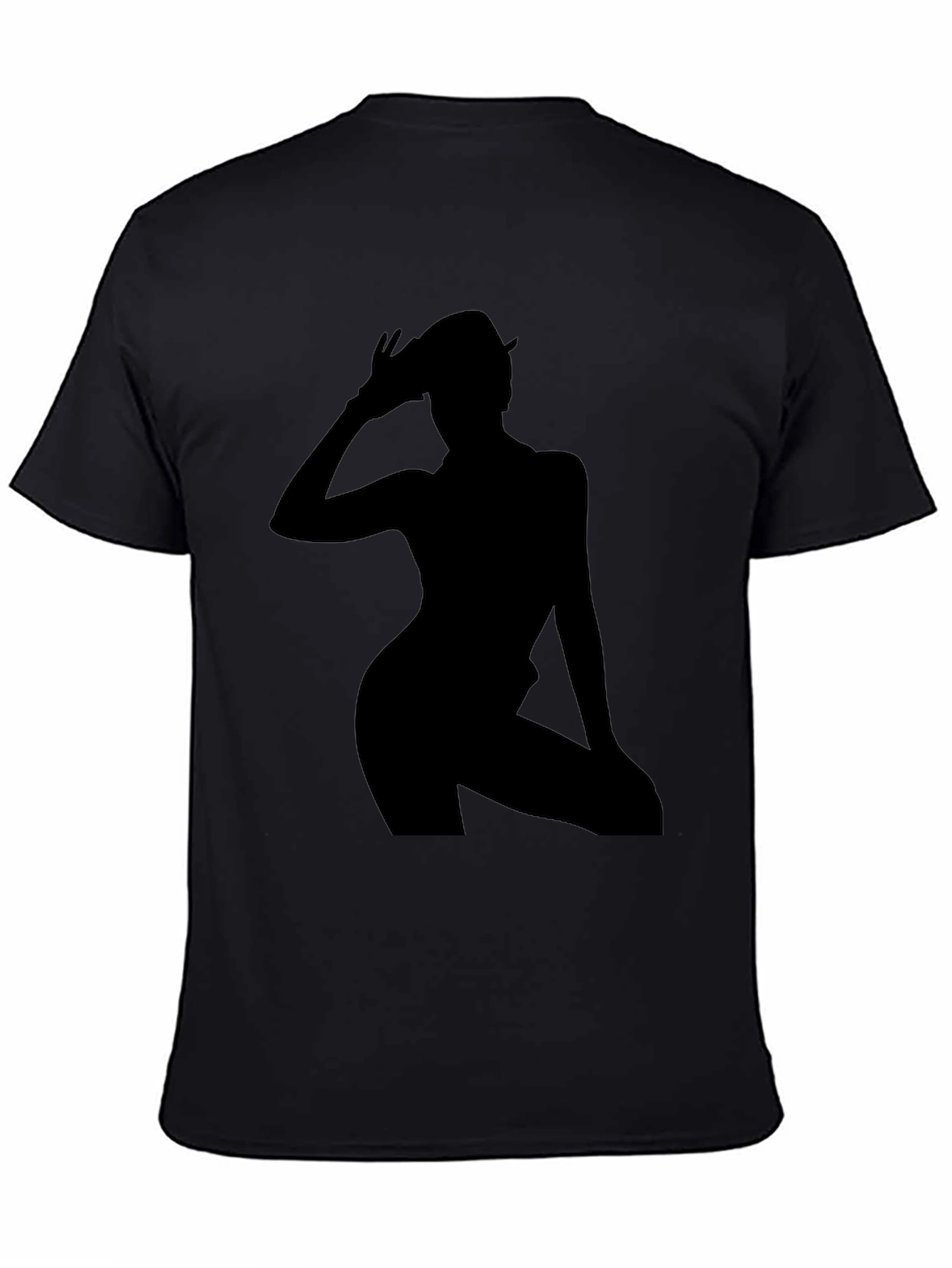 Silhouette Graphic Tee - Trendy Black T-Shirt