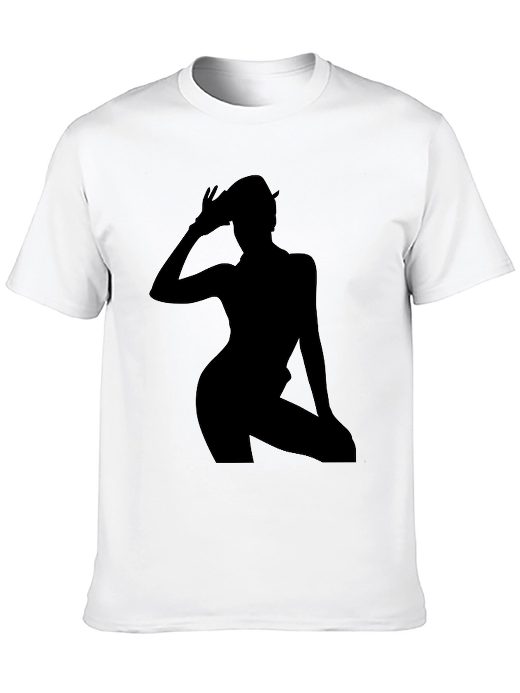 Silhouette Graphic Tee - Trendy Black T-Shirt