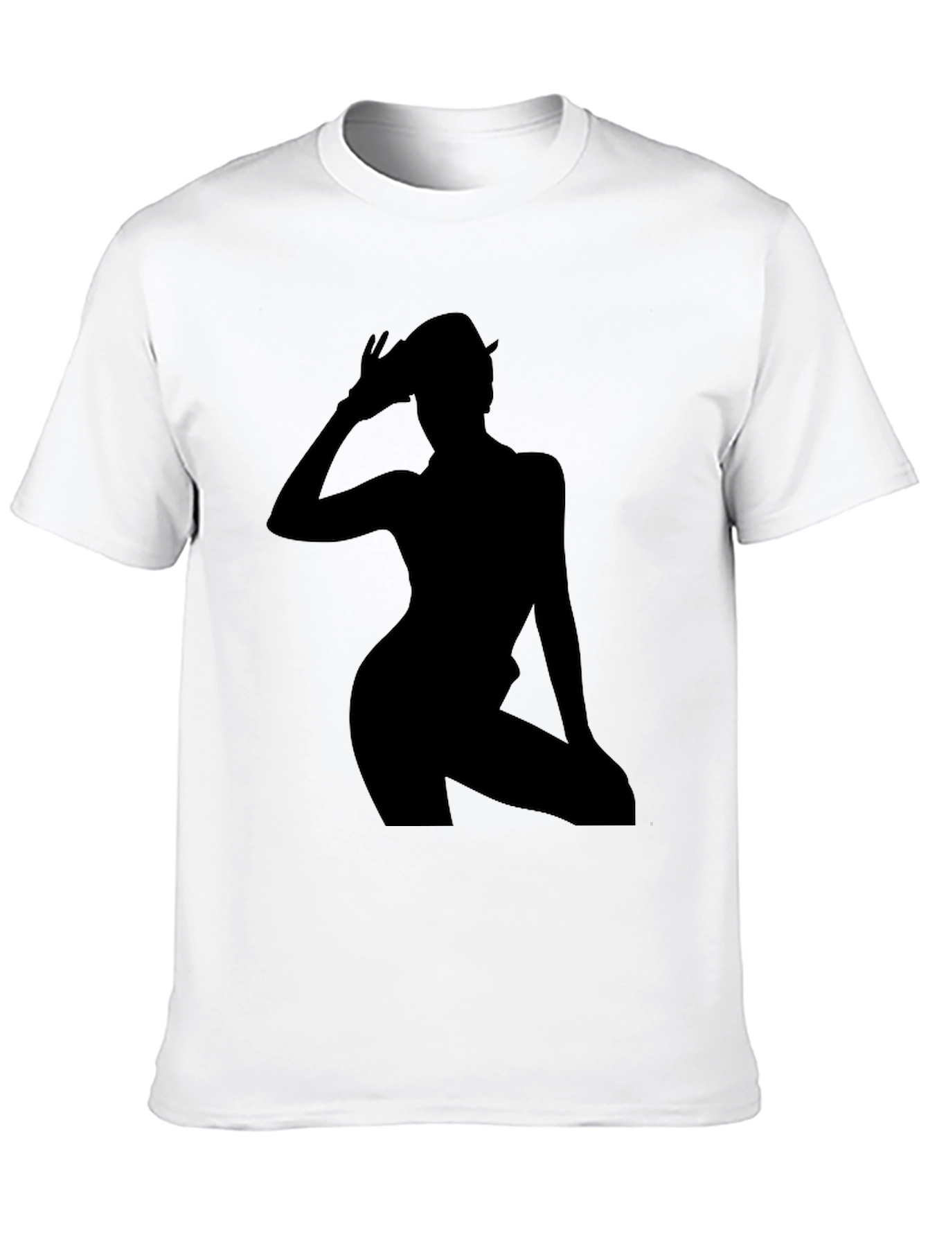 Silhouette Graphic Tee - Trendy Black T-Shirt