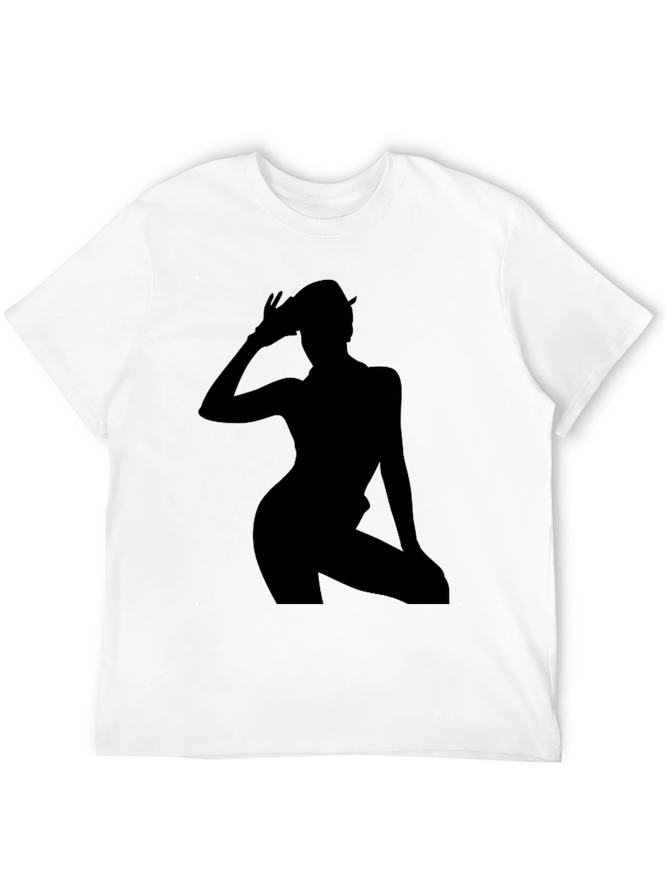 Silhouette Graphic Tee - Trendy Black T-Shirt