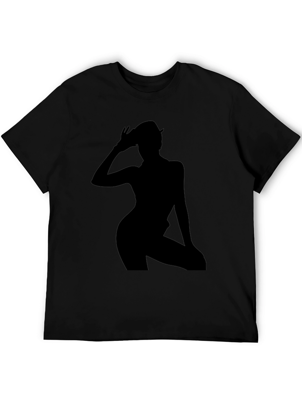 Silhouette Graphic Tee - Trendy Black T-Shirt