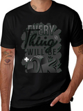 Everything Will Be OK Black Graphic T-Shirt