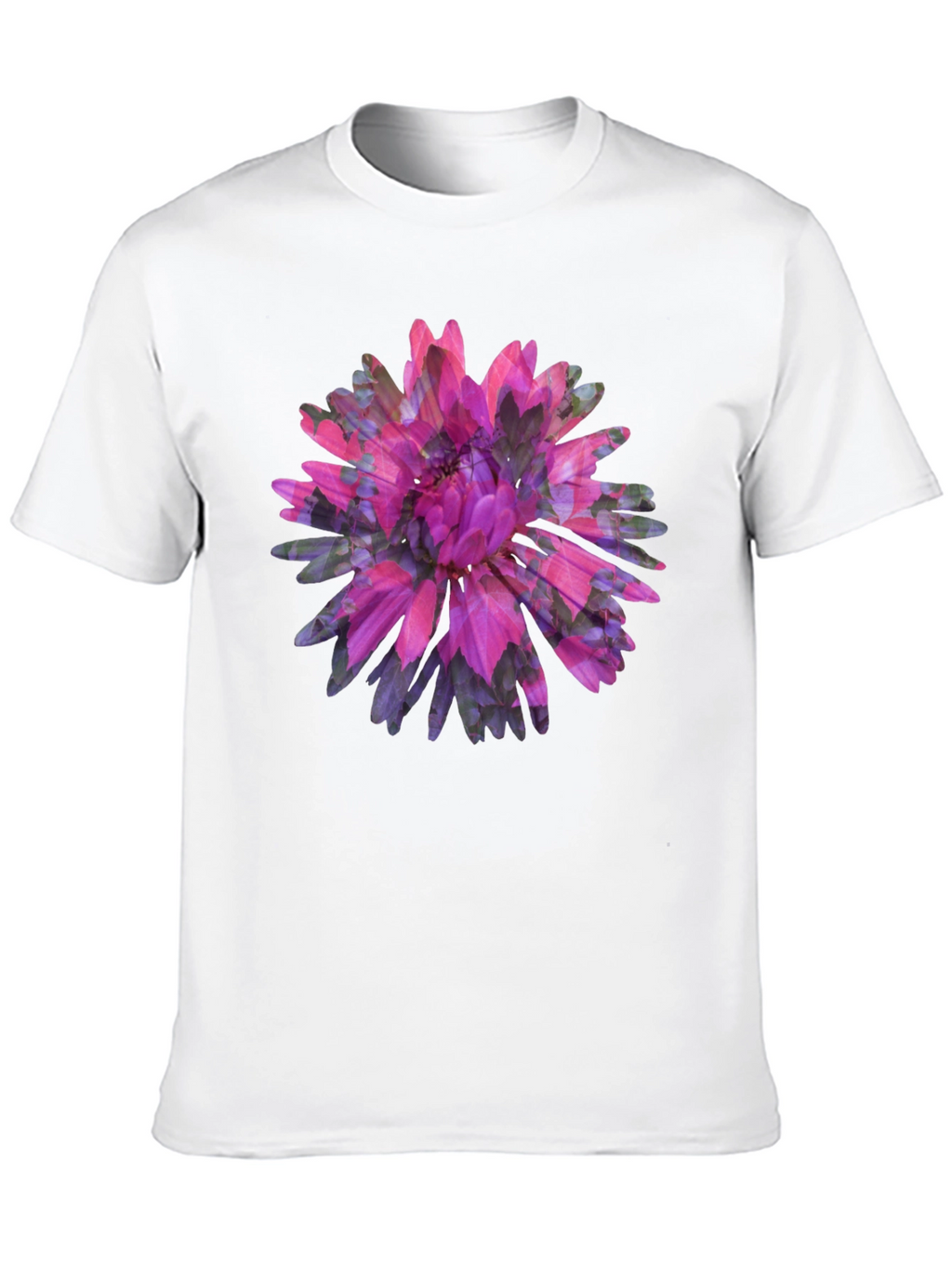 Floral Print Black Tee