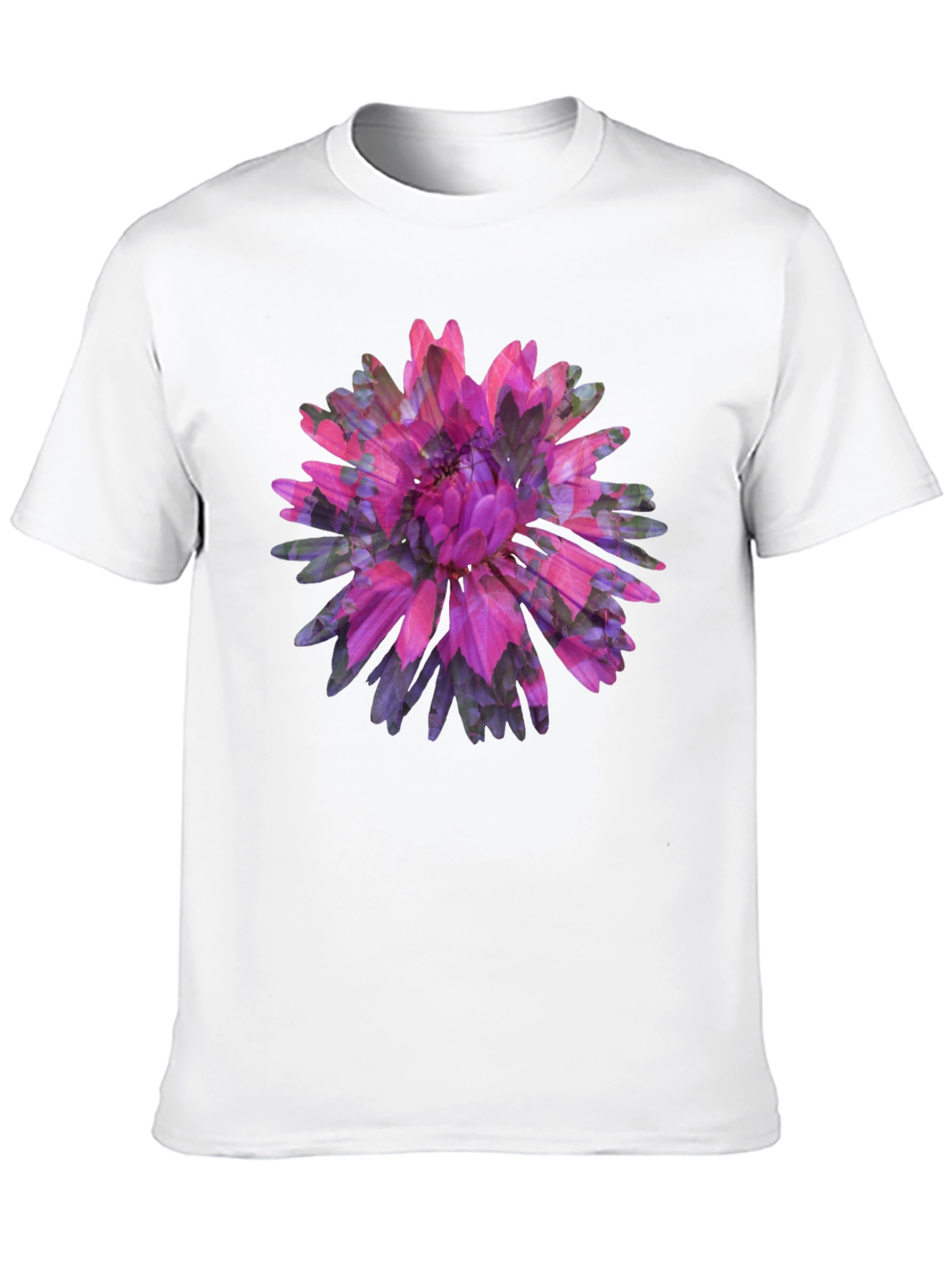 Floral Print Black Tee