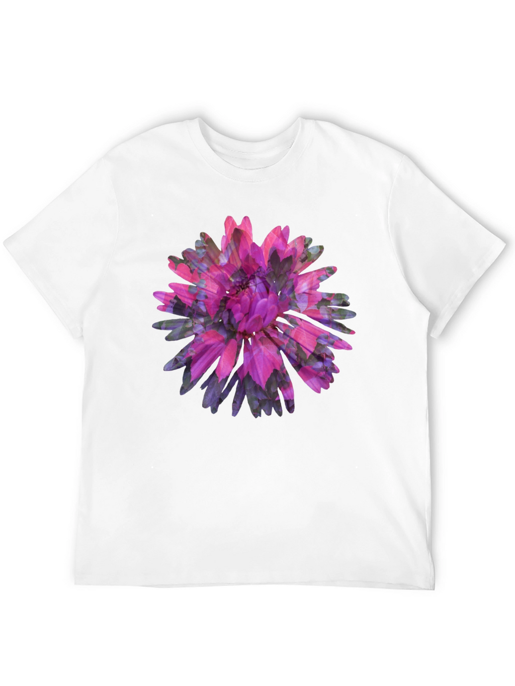 Floral Print Black Tee