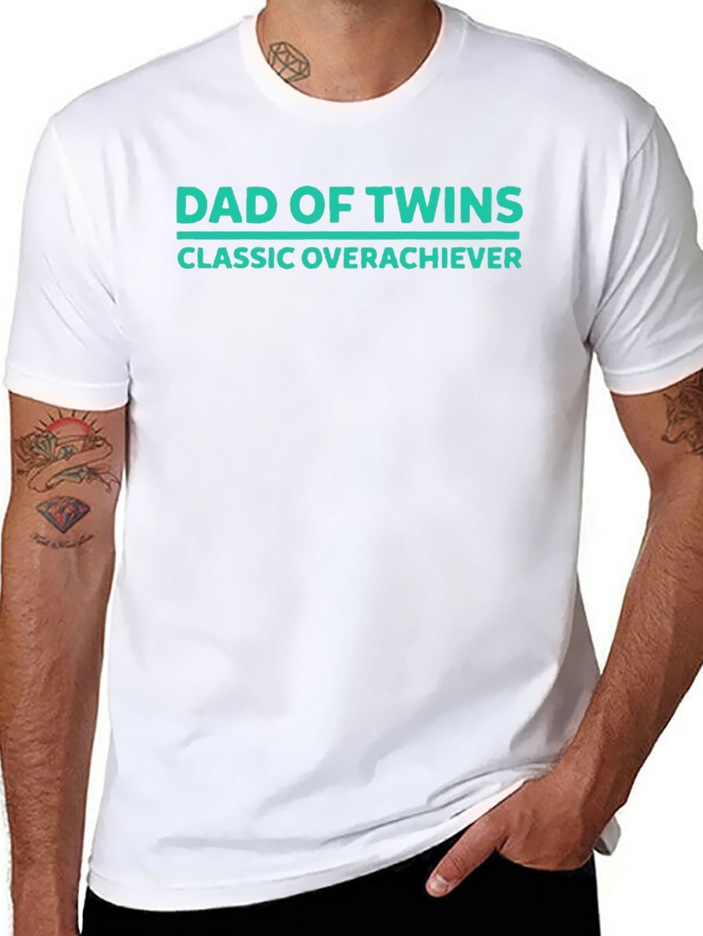 Dad of Twins Classic Overachiever T-Shirt